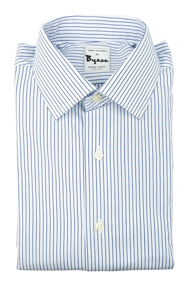 Blue Wrinkle Free Stripe Shirte Shirt