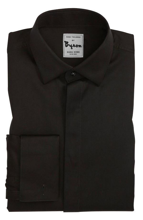 dress shirt hidden placket White band collar shirt with hidden placket
