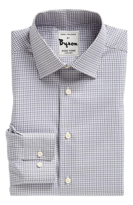 Grey on Grey Gingham Check Shirt