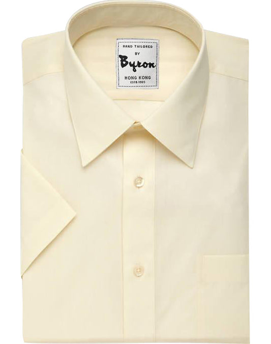 Ivory Color, Short Sleeve, Forward Point Collar