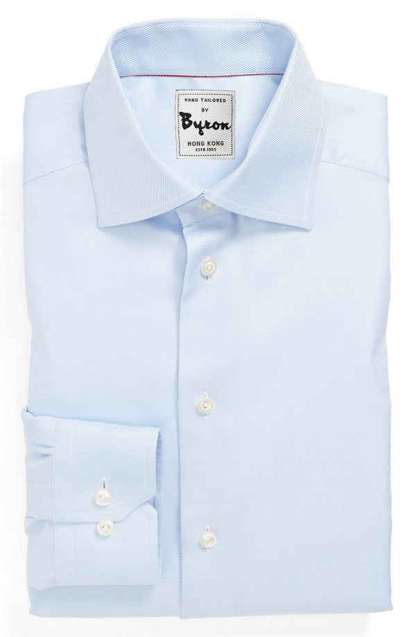 Lt Blue Shirt, English Spread Collar, Angled Cuff