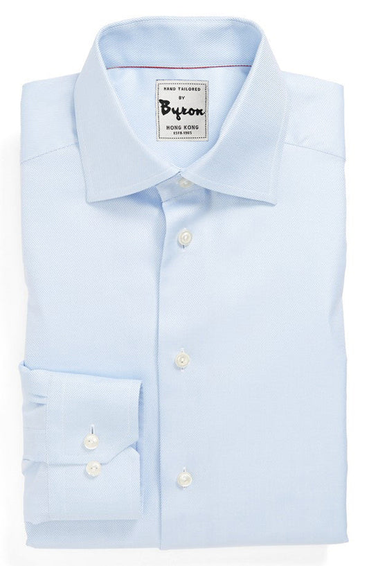 Lt Blue Shirt, English Spread Collar, Angled Cuff