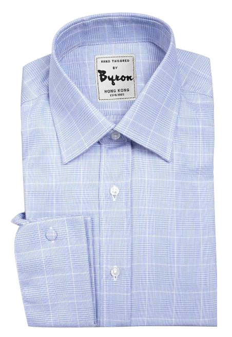 Sky Blue Self Exploded Check Shirt