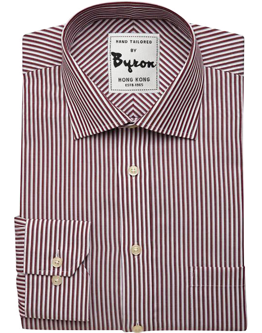 White and Dk Brown Striped Shirt