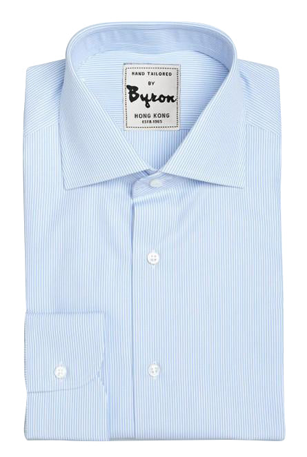White and Lt.blue Thin Striped Shirt