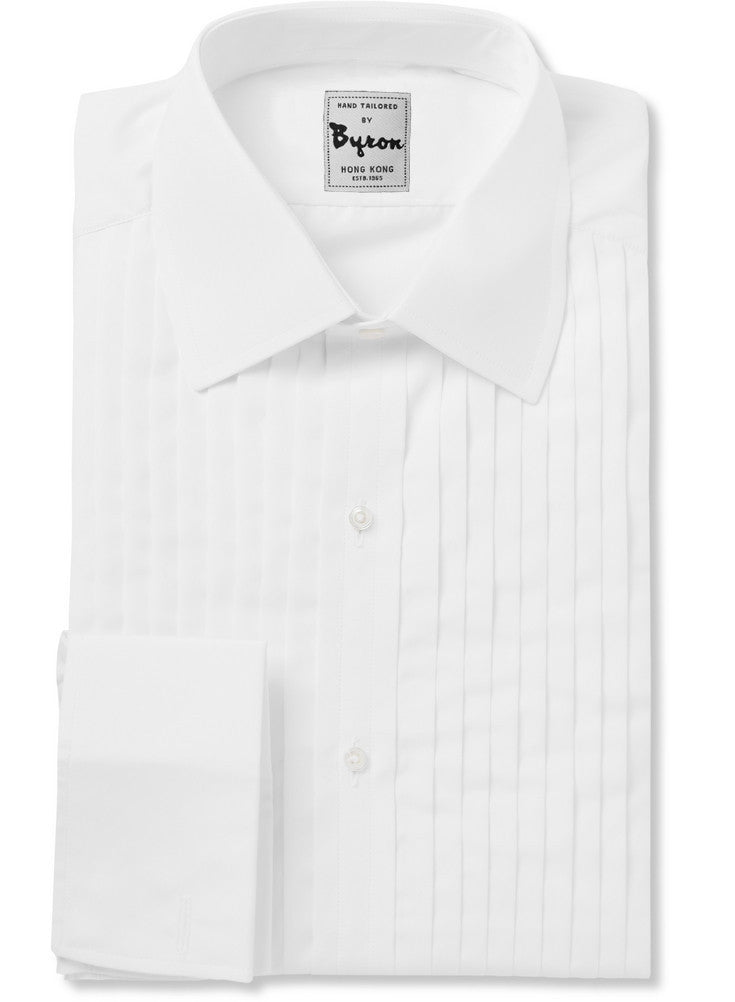 Wide Spread Collar with Pleated Front & French Cuffs